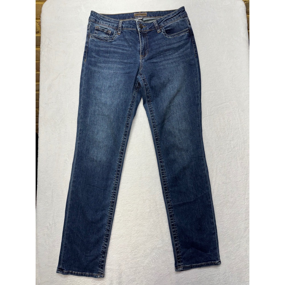 Kut from the Kloth Stevie Straight Leg Jeans Women 8 Medium Wash Denim KP560MF9